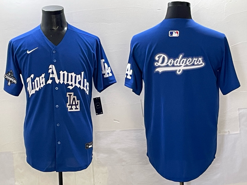 Men Los Angeles Dodgers Blank Blue 2025 Nike MLB Jersey style 0015